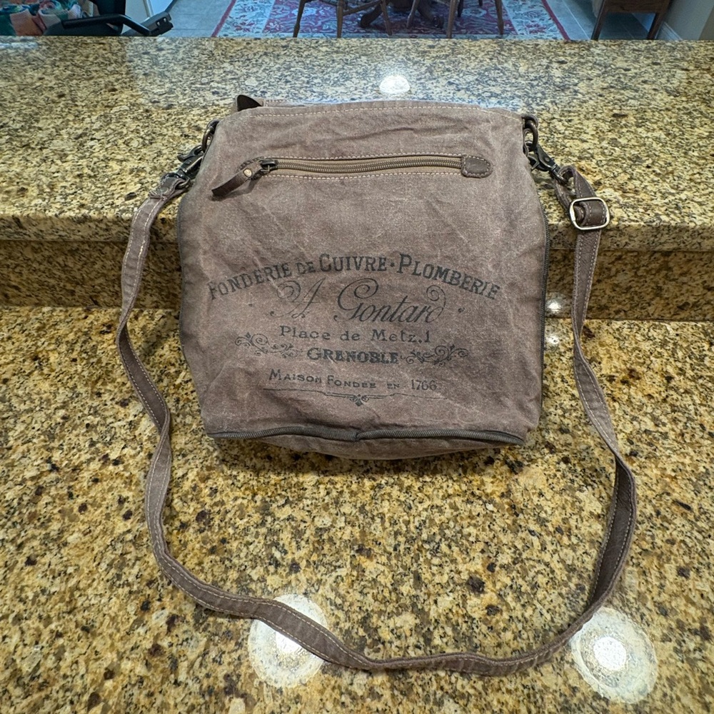 Myra Bag Vintage Style Pocket Star Canvas Purse Shoulder Bag Crossbody French